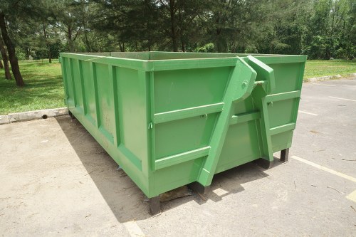 Enclosed and lockable skip placed at a Hillingdon property